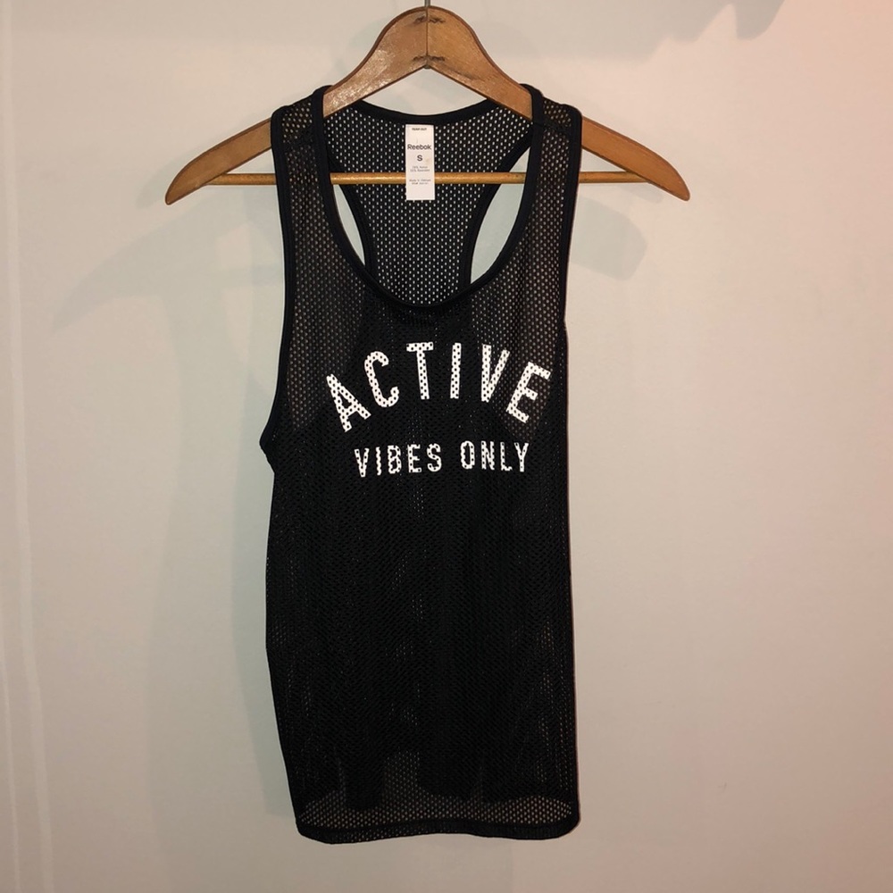 NWT Reebok Mesh Black Racerback ActiveTank Size S - Picture 4 of 7